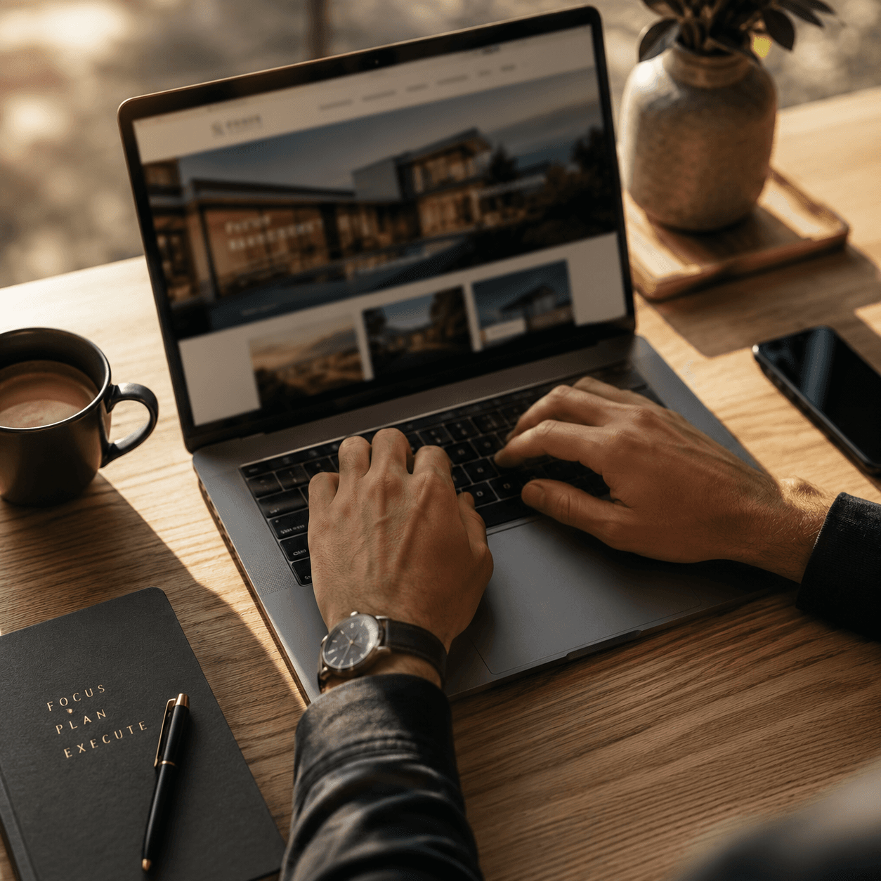 Realtor building their website with RealQube