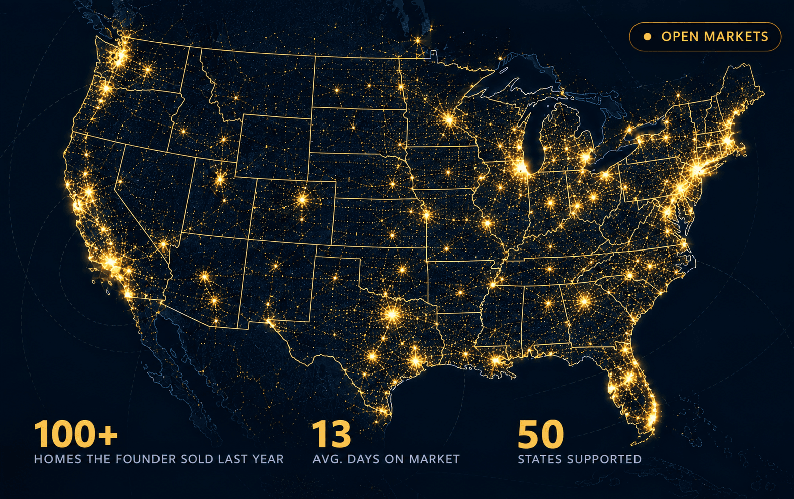 Map of open RealQube territories across the country